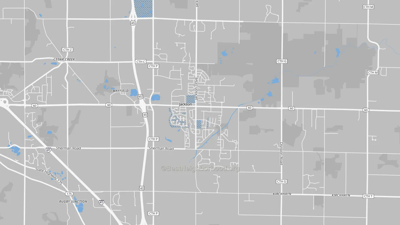 Transit Grade map of 53037, WI
