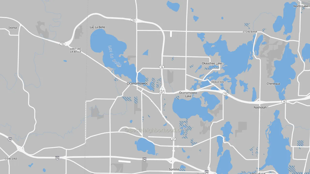 Transit Grade map of 53066, WI