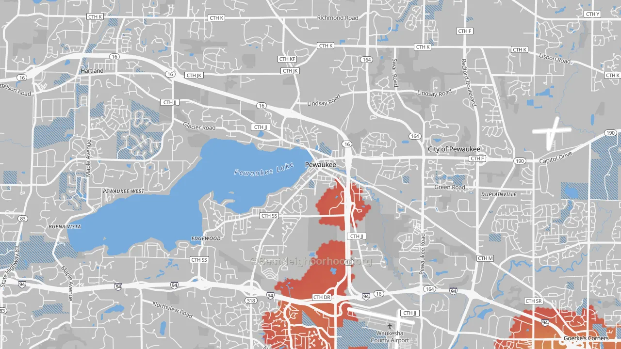 Transit Grade map of 53072, WI