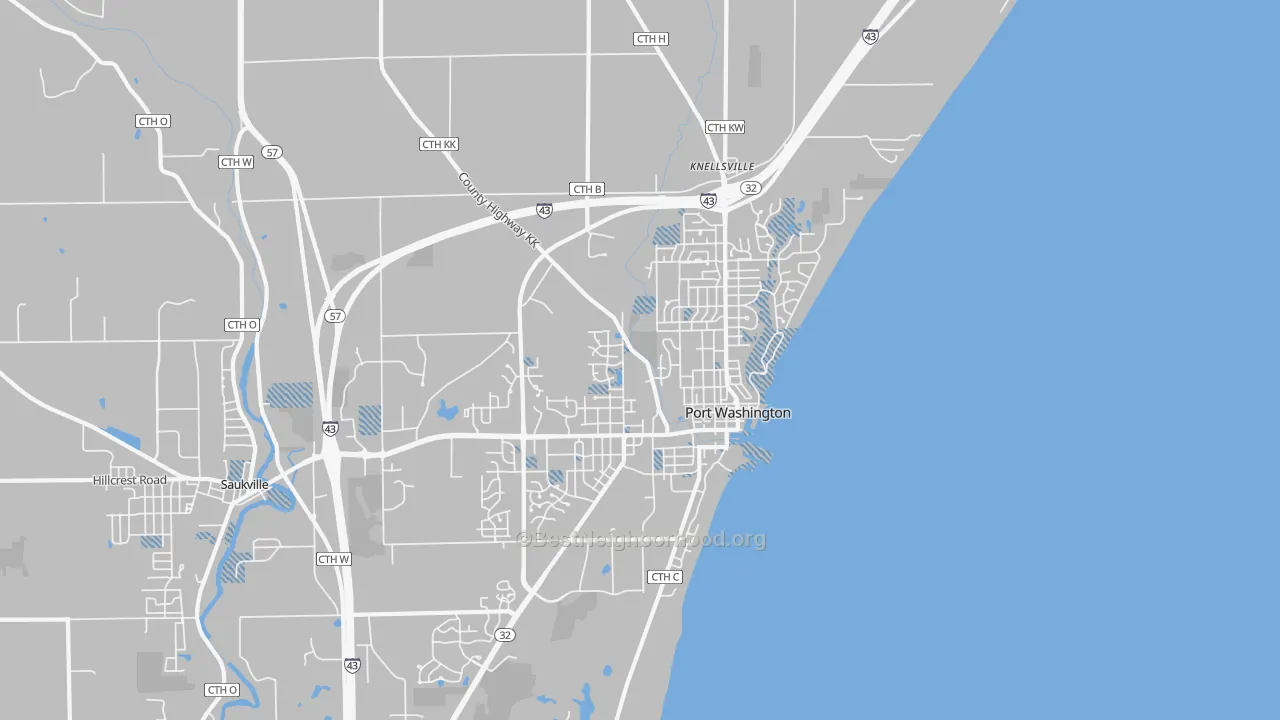 Transit Grade map of 53074, WI
