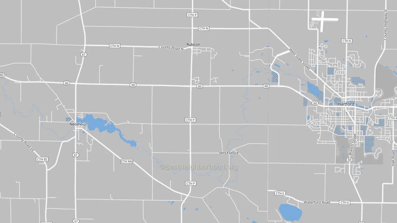 Transit Grade map of 53078, WI
