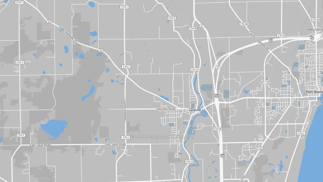 Transit Grade map of 53080, WI