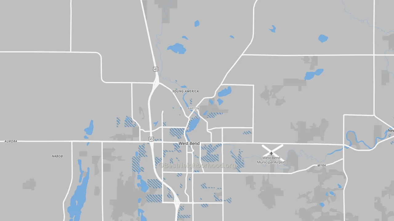 Transit Grade map of 53090, WI