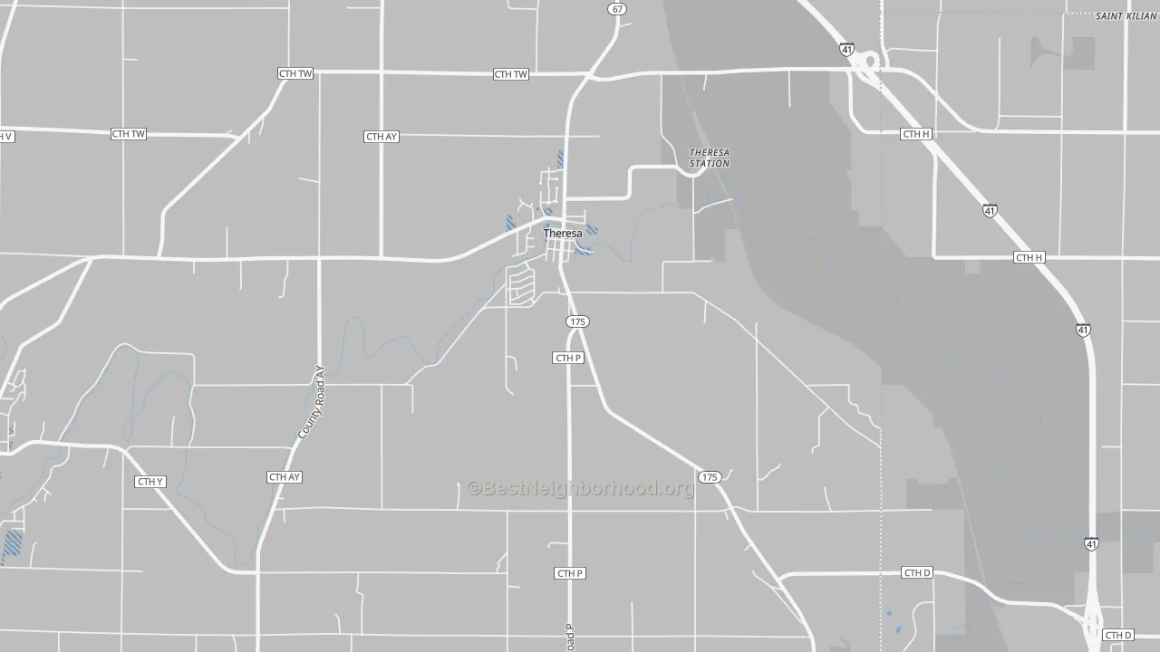 Transit Grade map of 53091, WI