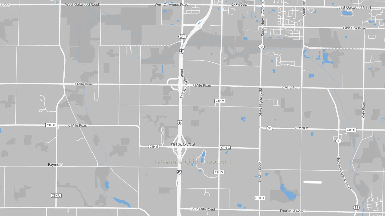 Transit Grade map of 53108, WI