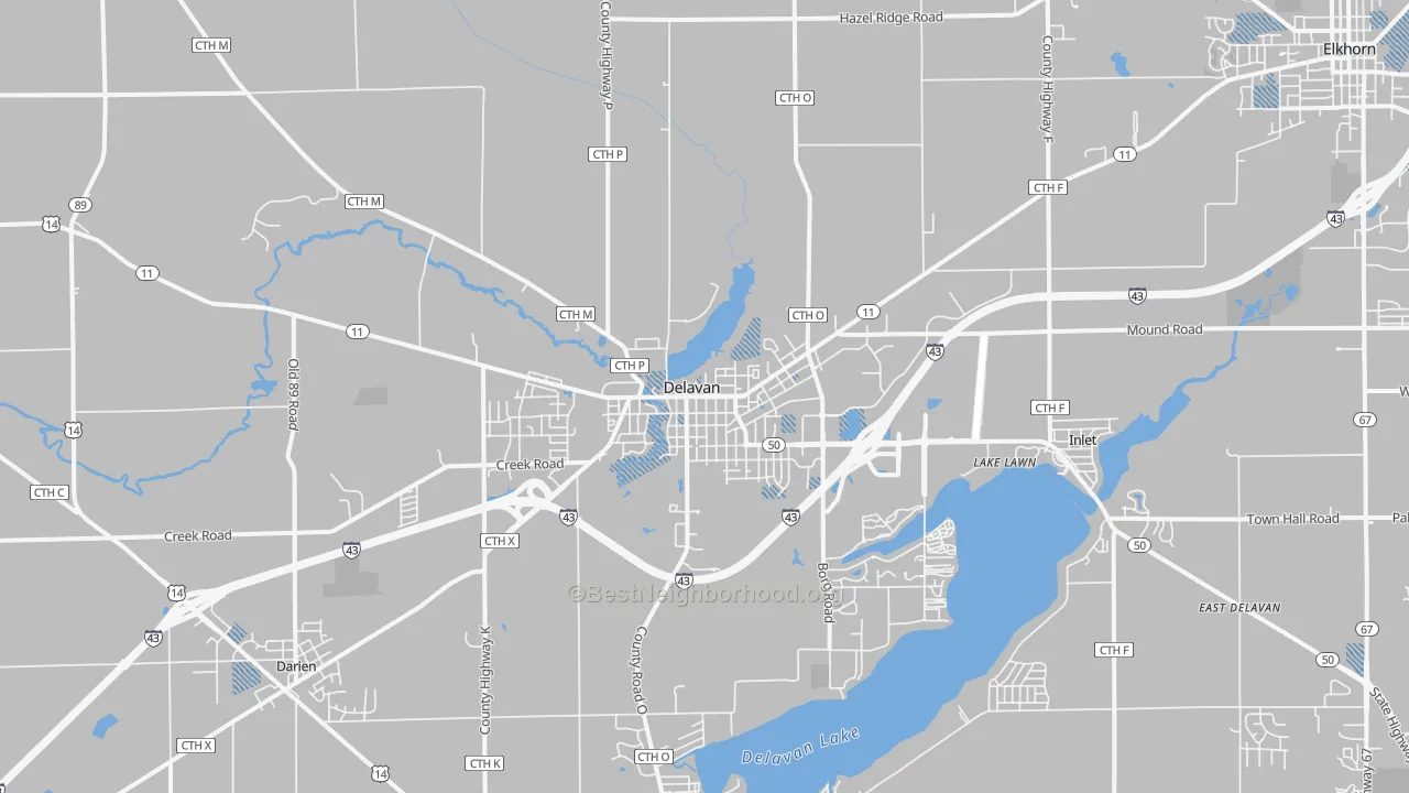 Transit Grade map of 53115, WI