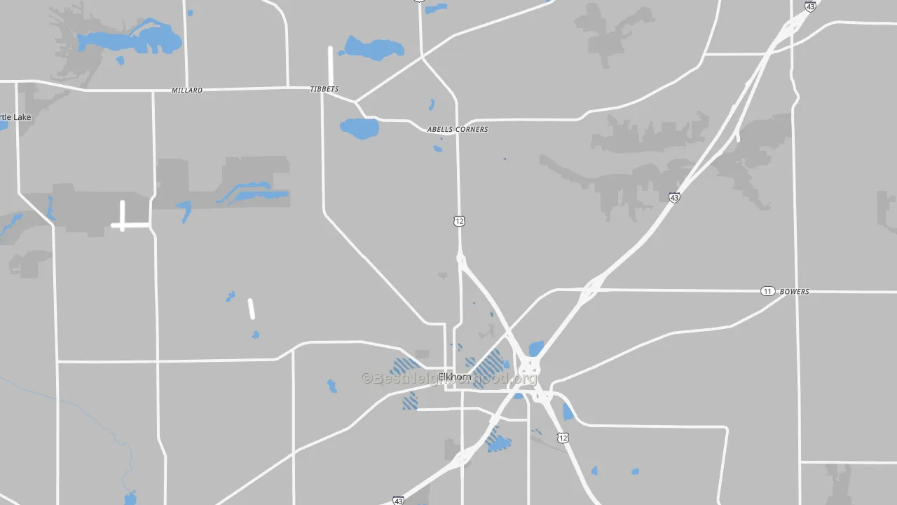 Transit Grade map of 53121, WI