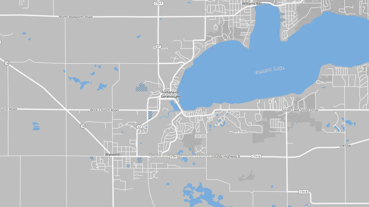 Transit Grade map of 53125, WI