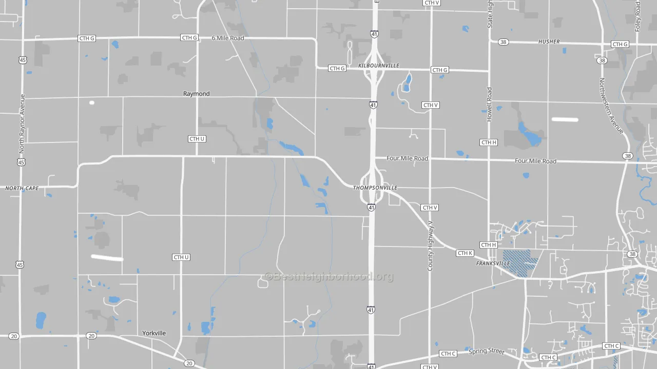 Transit Grade map of 53126, WI
