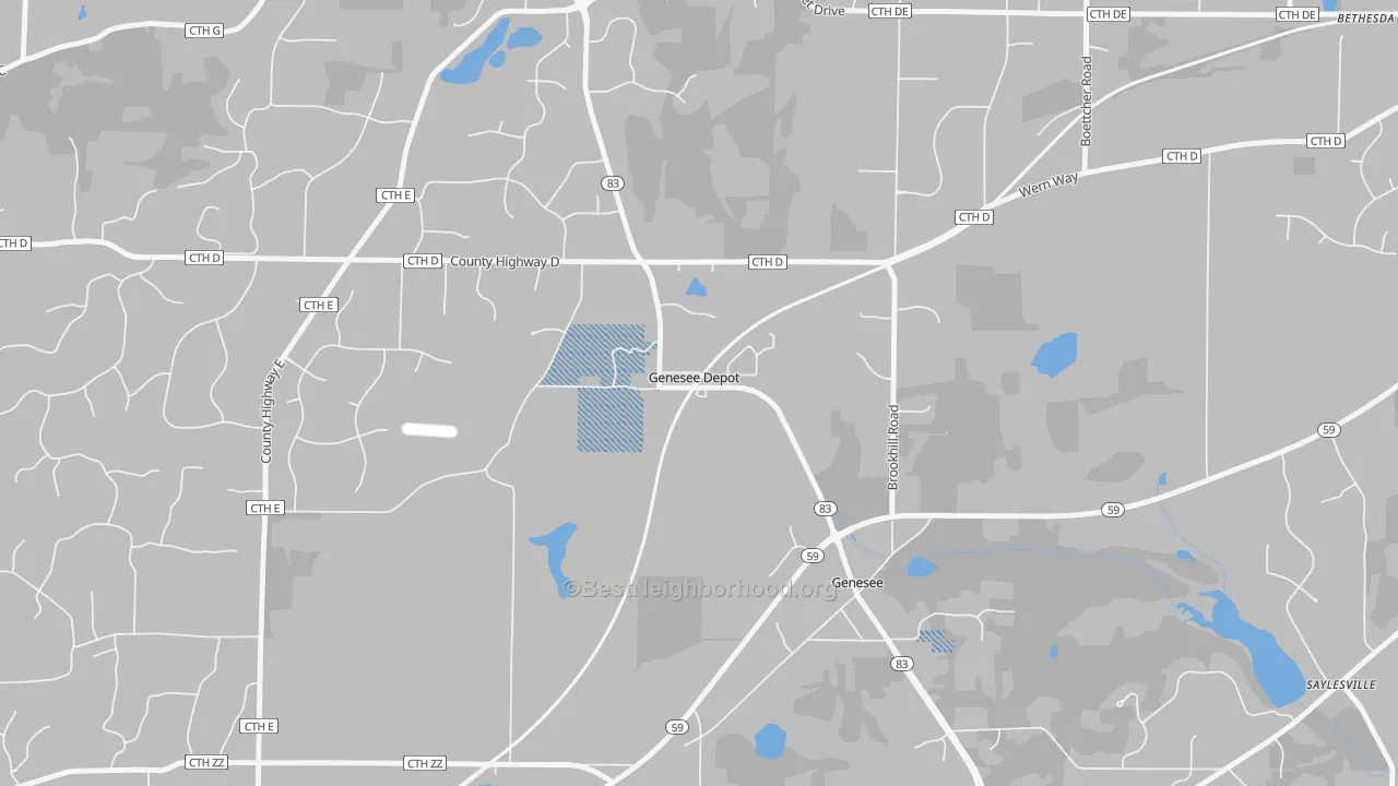 Transit Grade map of 53127, WI