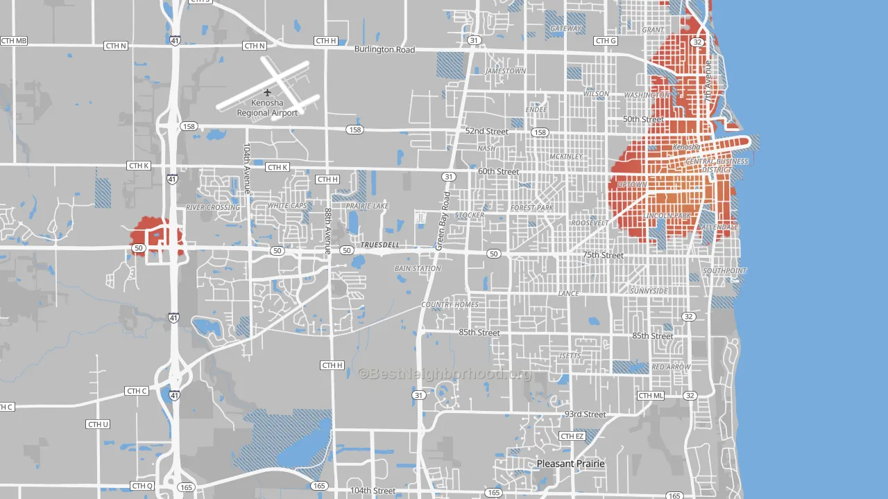 Transit Grade map of 53142, WI