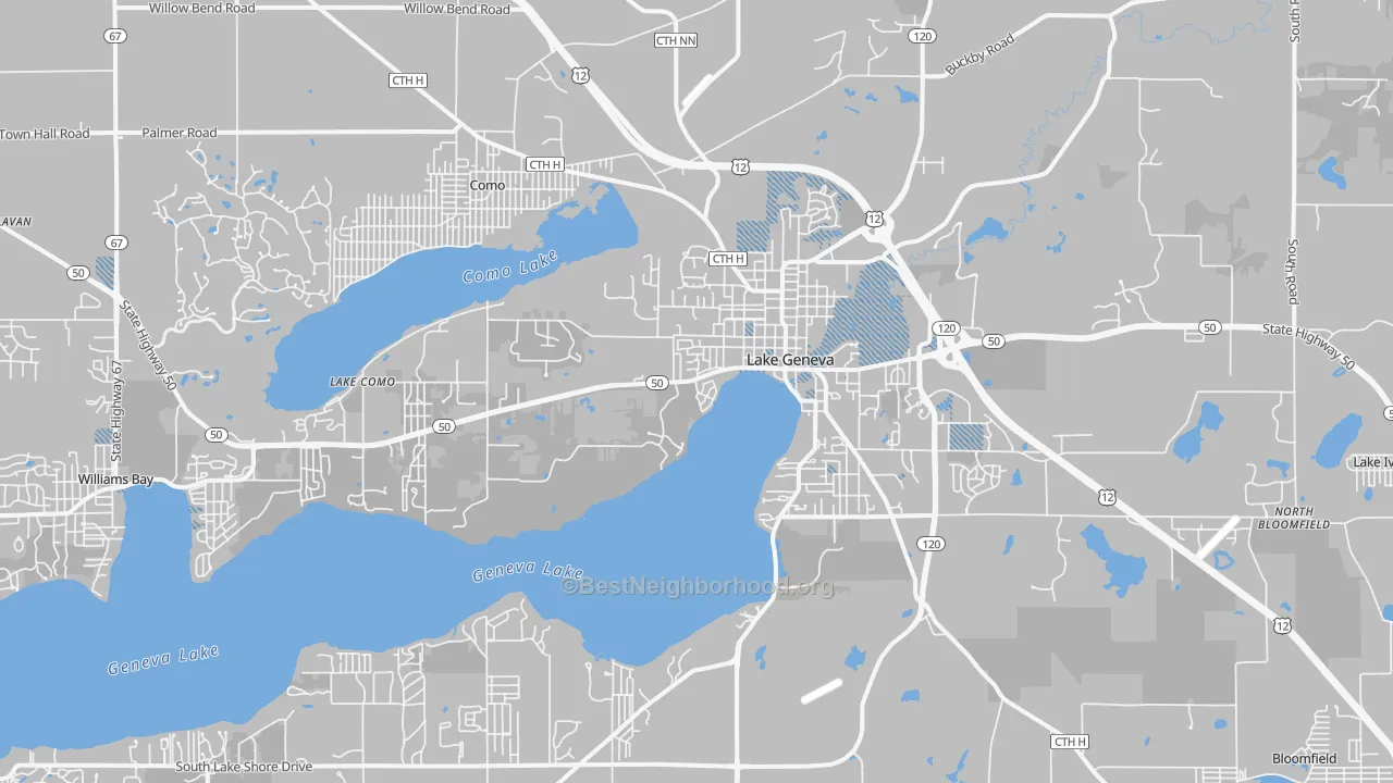 Transit Grade map of 53147, WI
