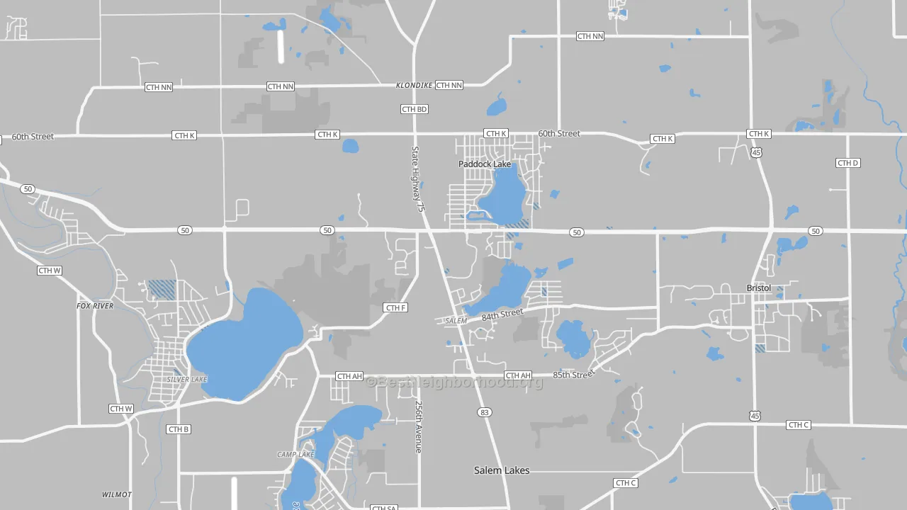 Transit Grade map of 53168, WI