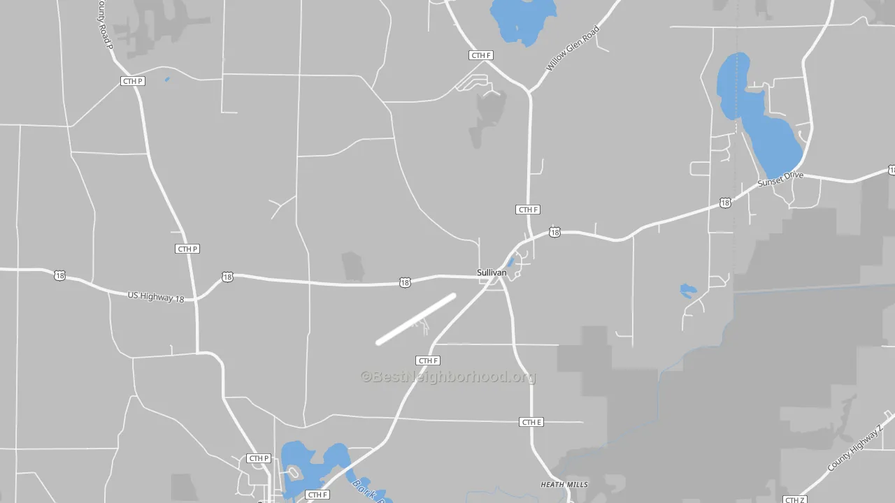 Transit Grade map of 53178, WI
