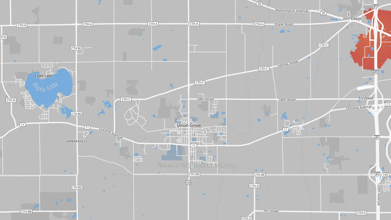 Transit Grade map of 53182, WI