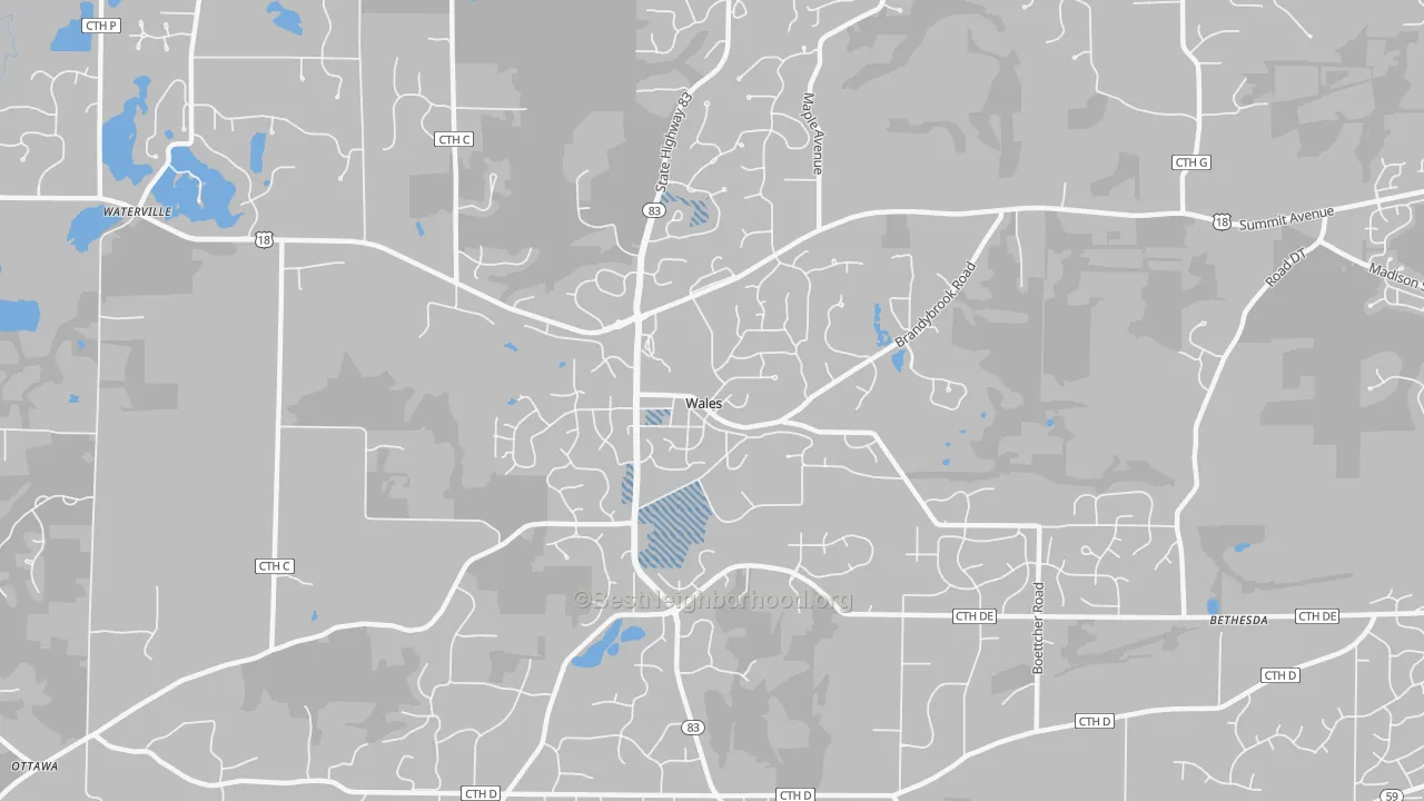 Transit Grade map of 53183, WI