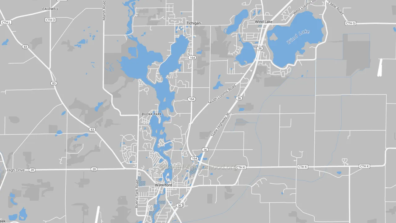 Transit Grade map of 53185, WI