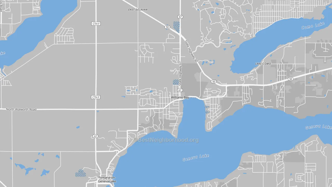 Transit Grade map of 53191, WI