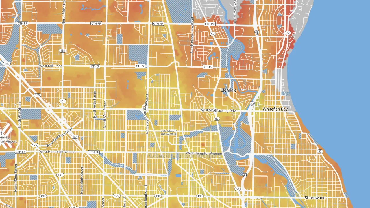 Transit Grade map of 53209, WI
