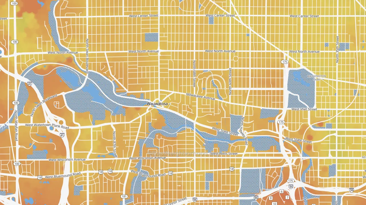 Transit Grade map of 53213, WI