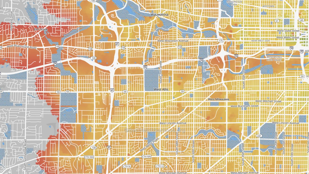 Transit Grade map of 53214, WI