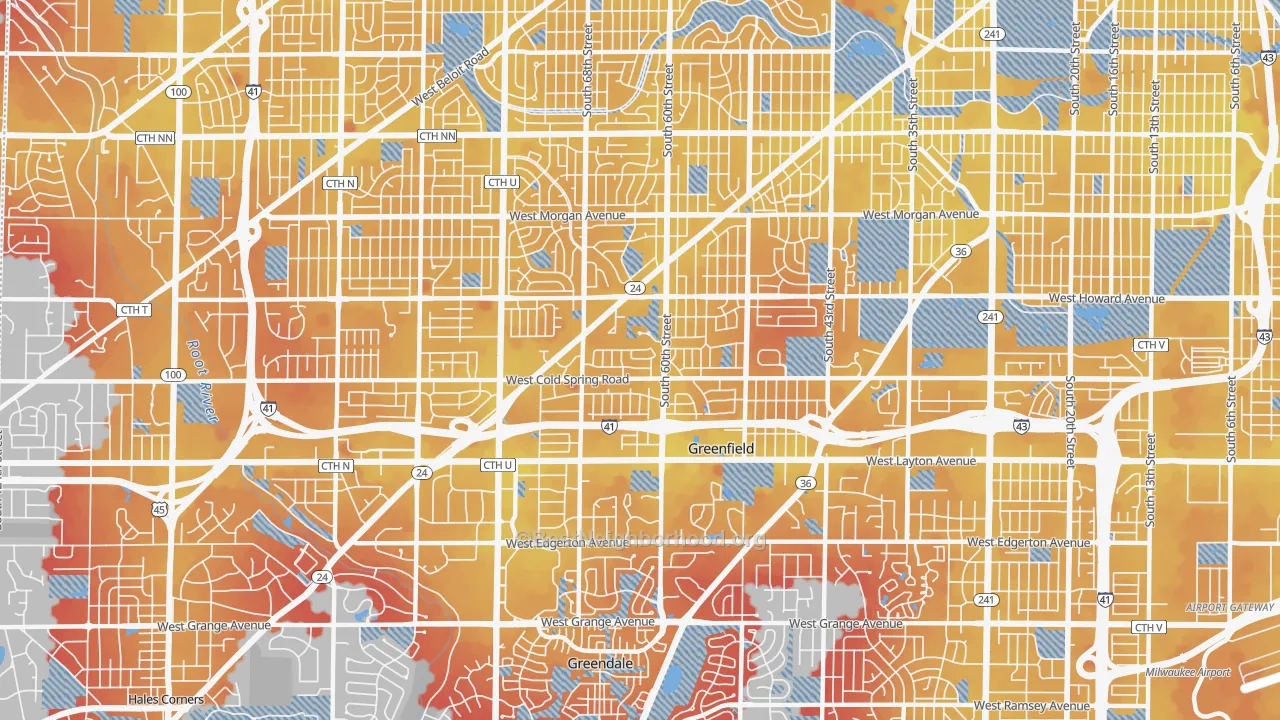 Transit Grade map of 53220, WI