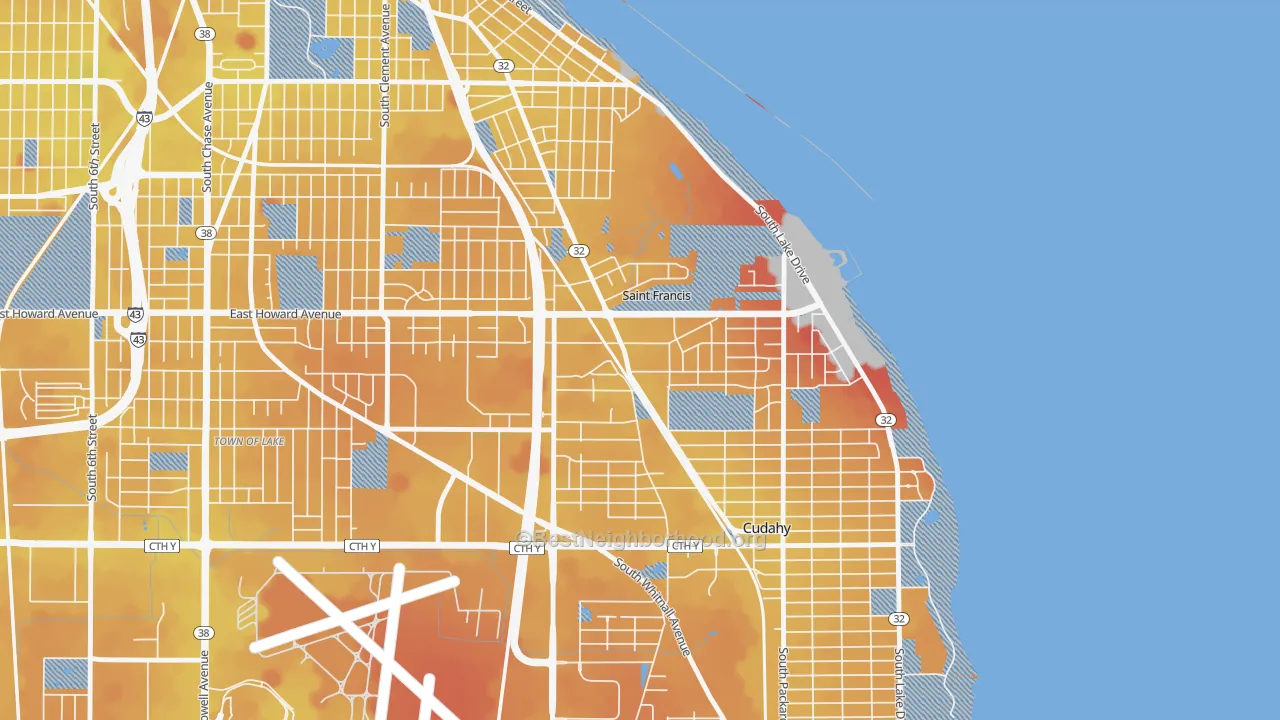 Transit Grade map of 53235, WI