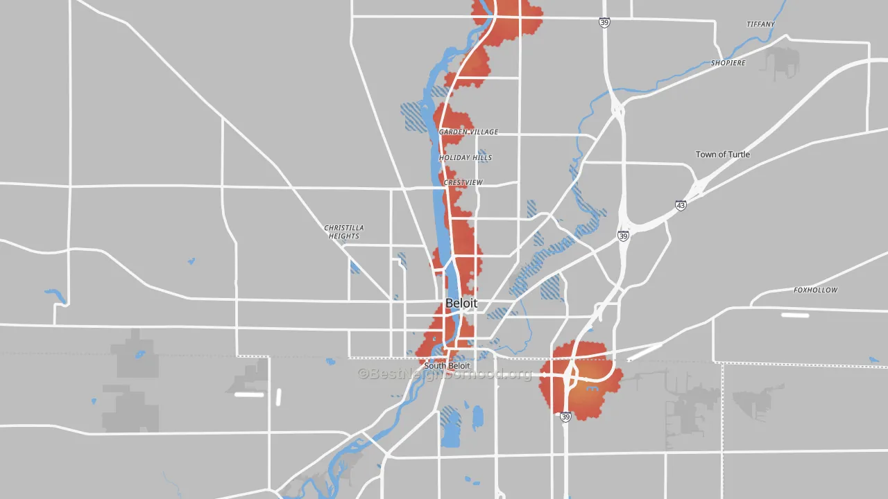 Transit Grade map of 53511, WI