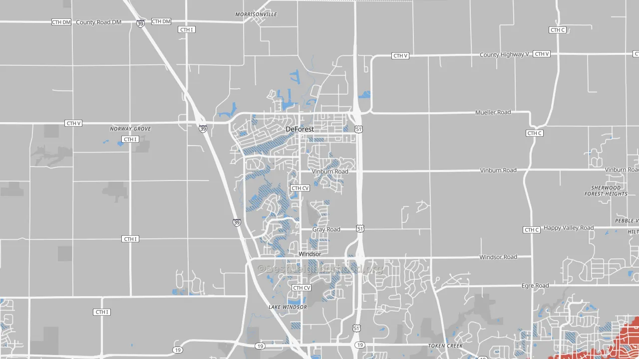 Transit Grade map of 53532, WI