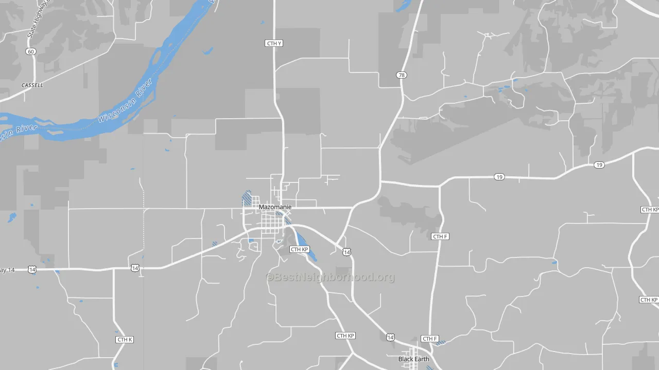 Transit Grade map of 53560, WI