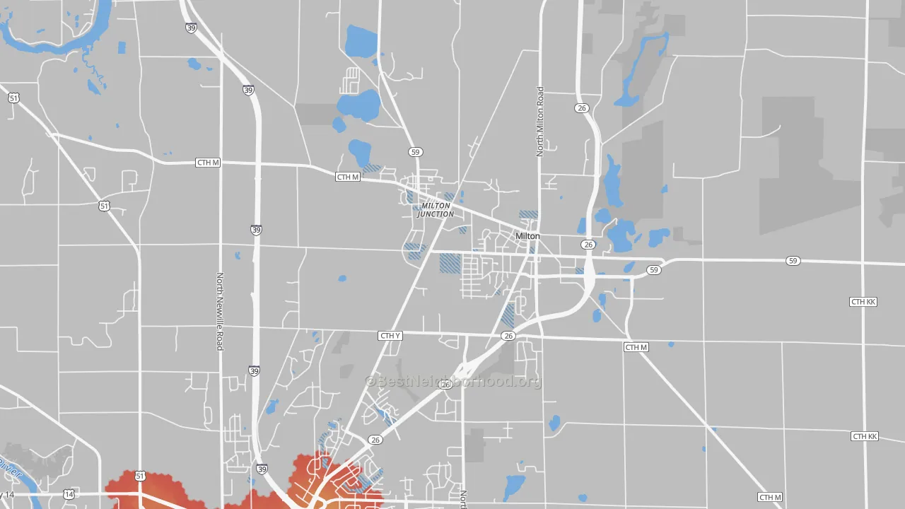 Transit Grade map of 53563, WI