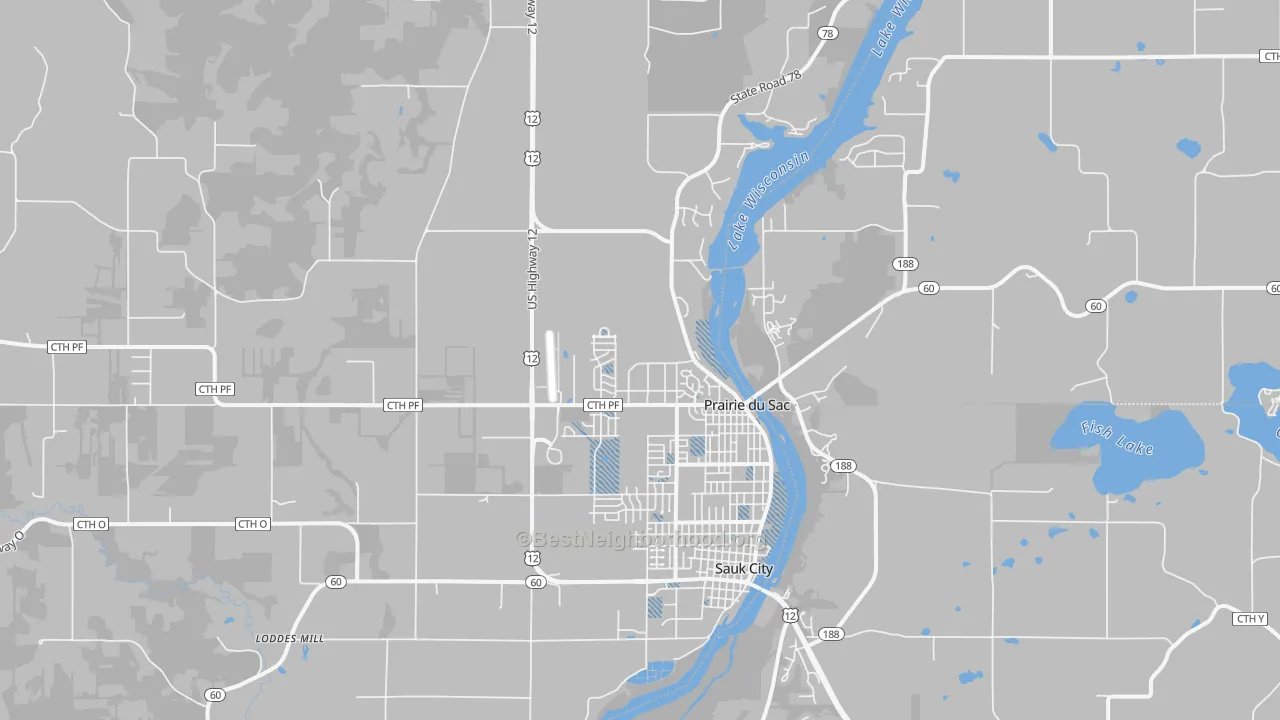 Transit Grade map of 53578, WI