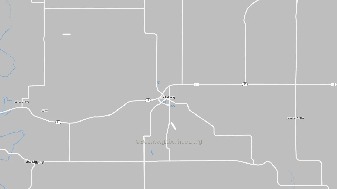 Transit Grade map of 53586, WI
