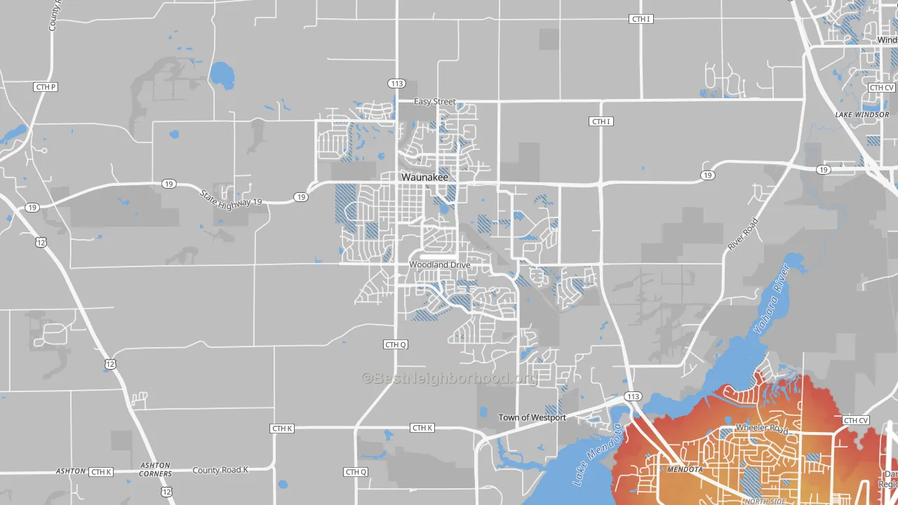 Transit Grade map of 53597, WI