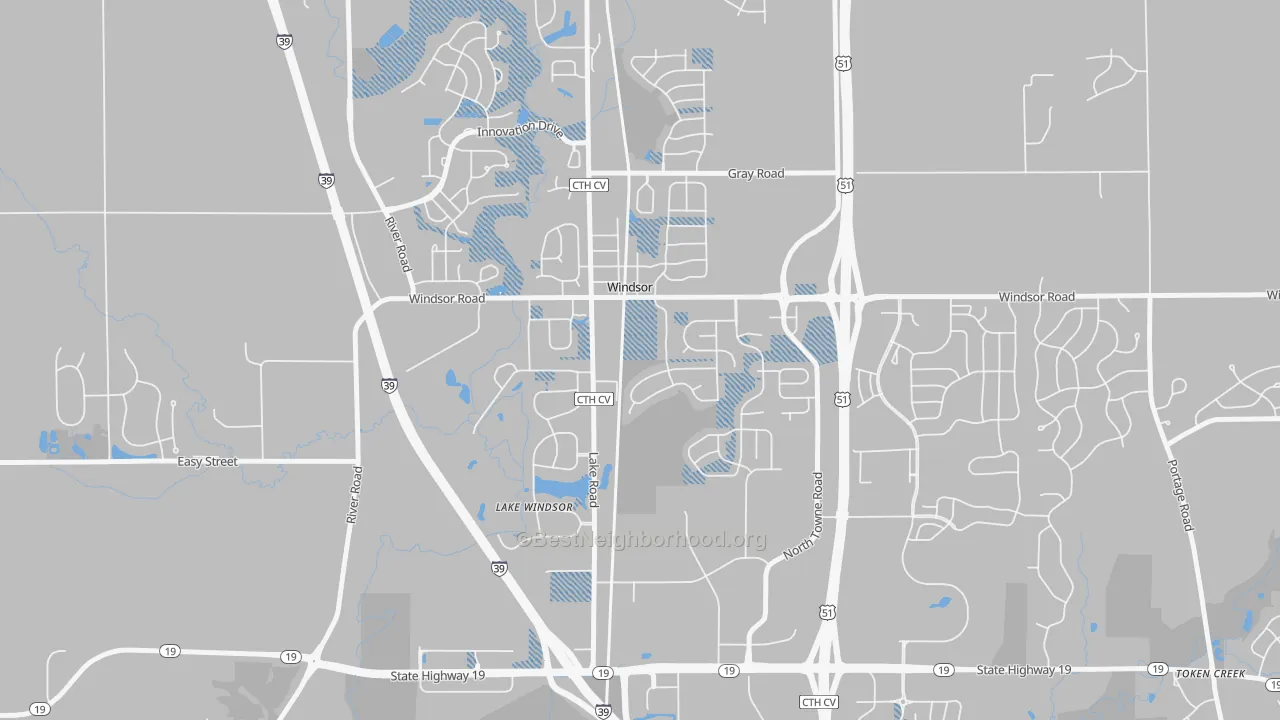 Transit Grade map of 53598, WI