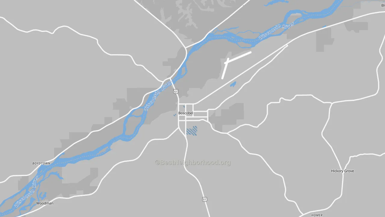Transit Grade map of 53805, WI