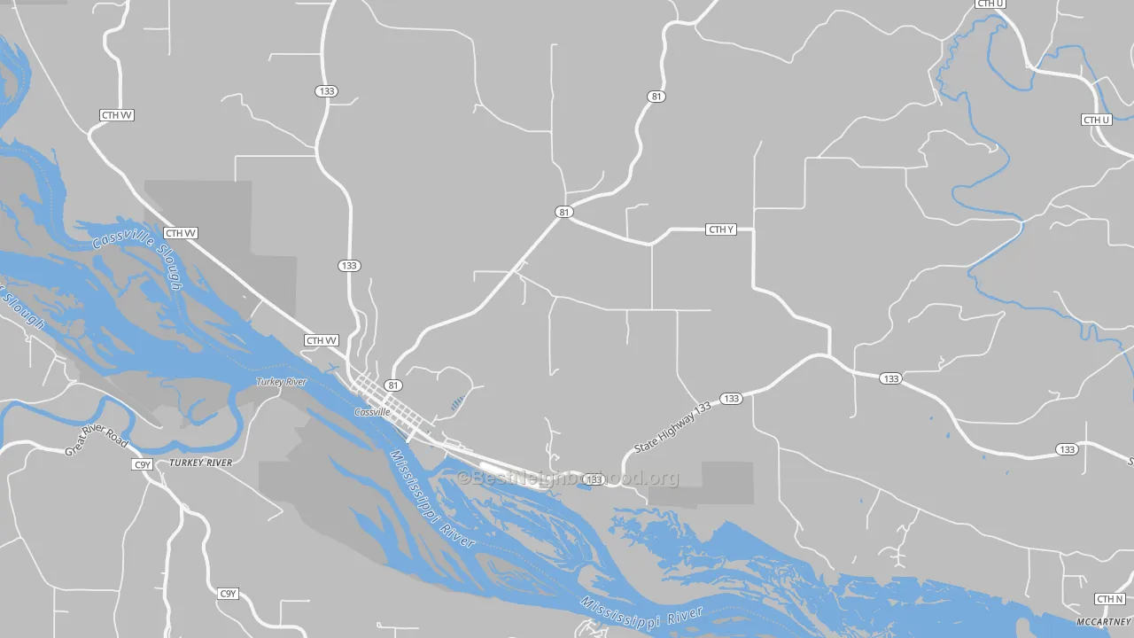 Transit Grade map of 53806, WI