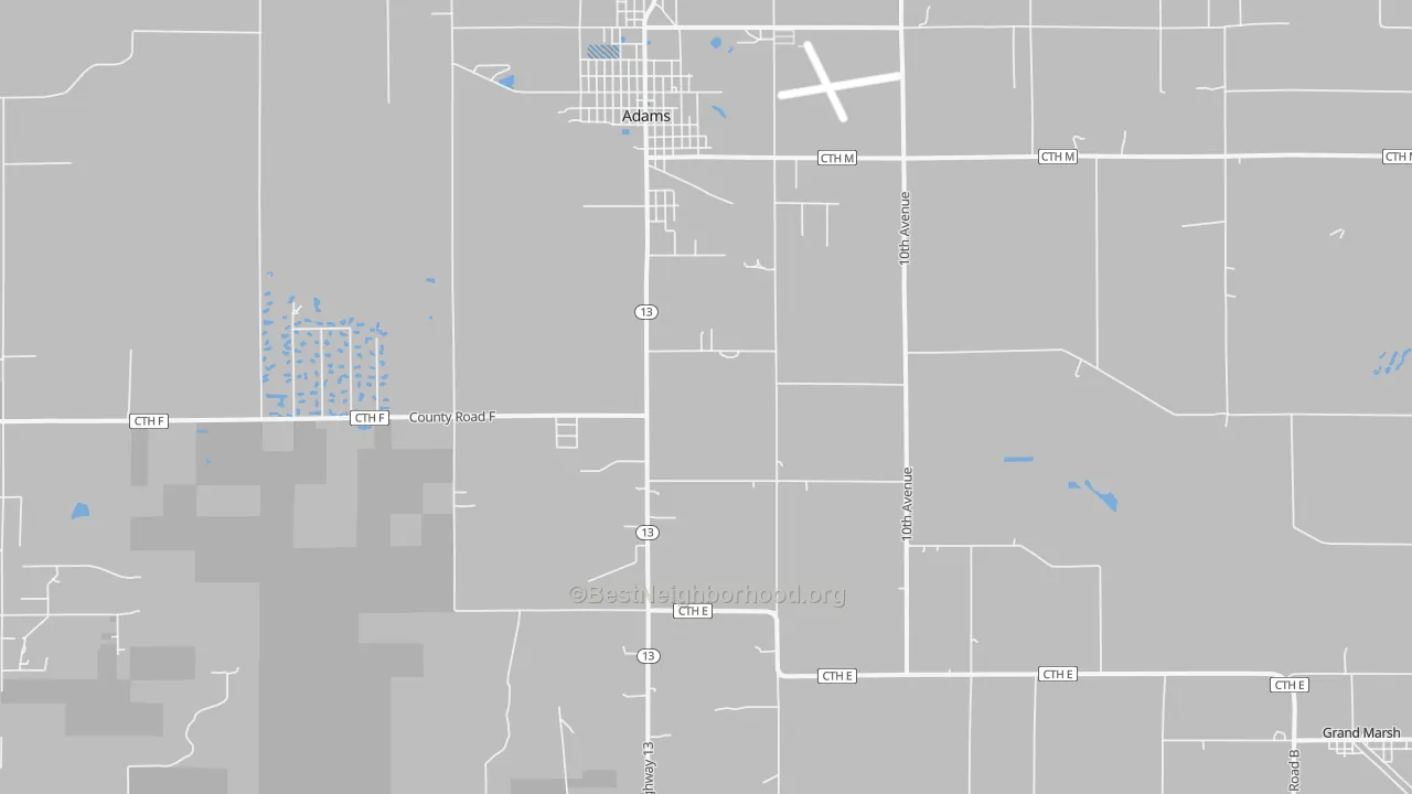 Transit Grade map of 53910, WI
