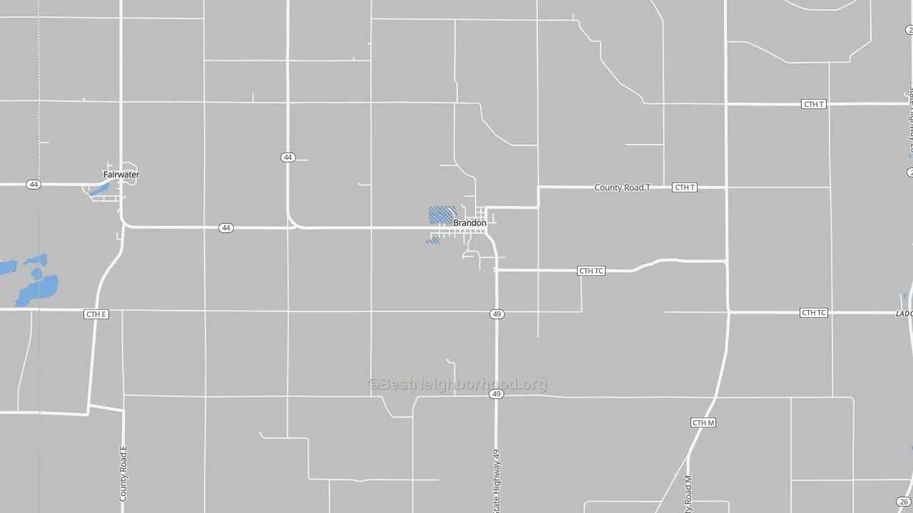 Transit Grade map of 53919, WI