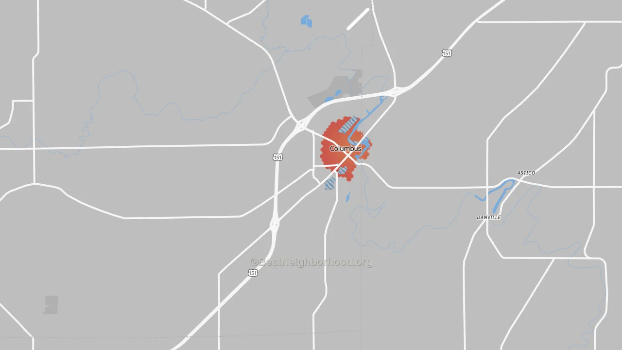 Transit Grade map of 53925, WI