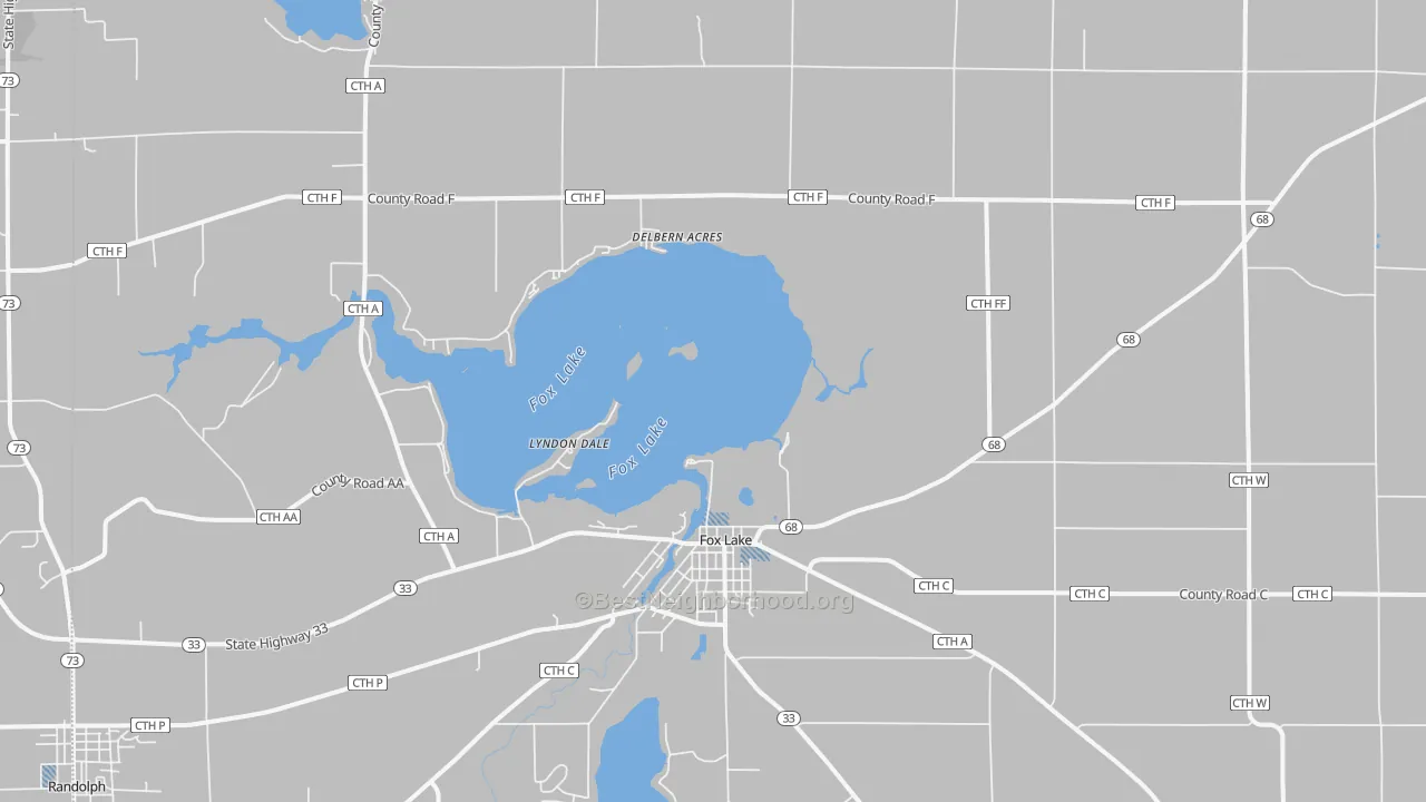 Transit Grade map of 53933, WI