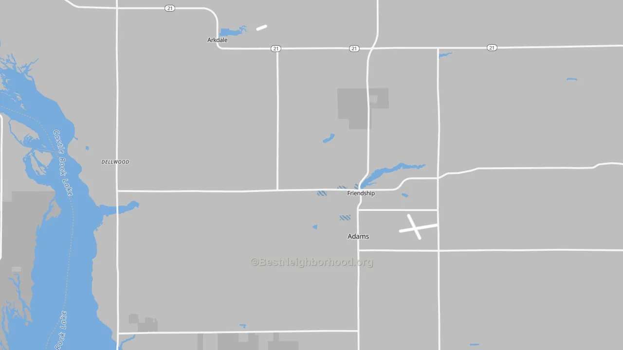 Transit Grade map of 53934, WI