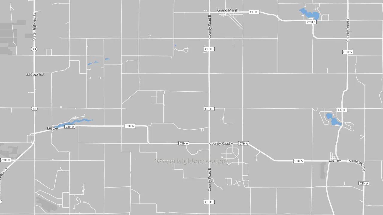 Transit Grade map of 53936, WI