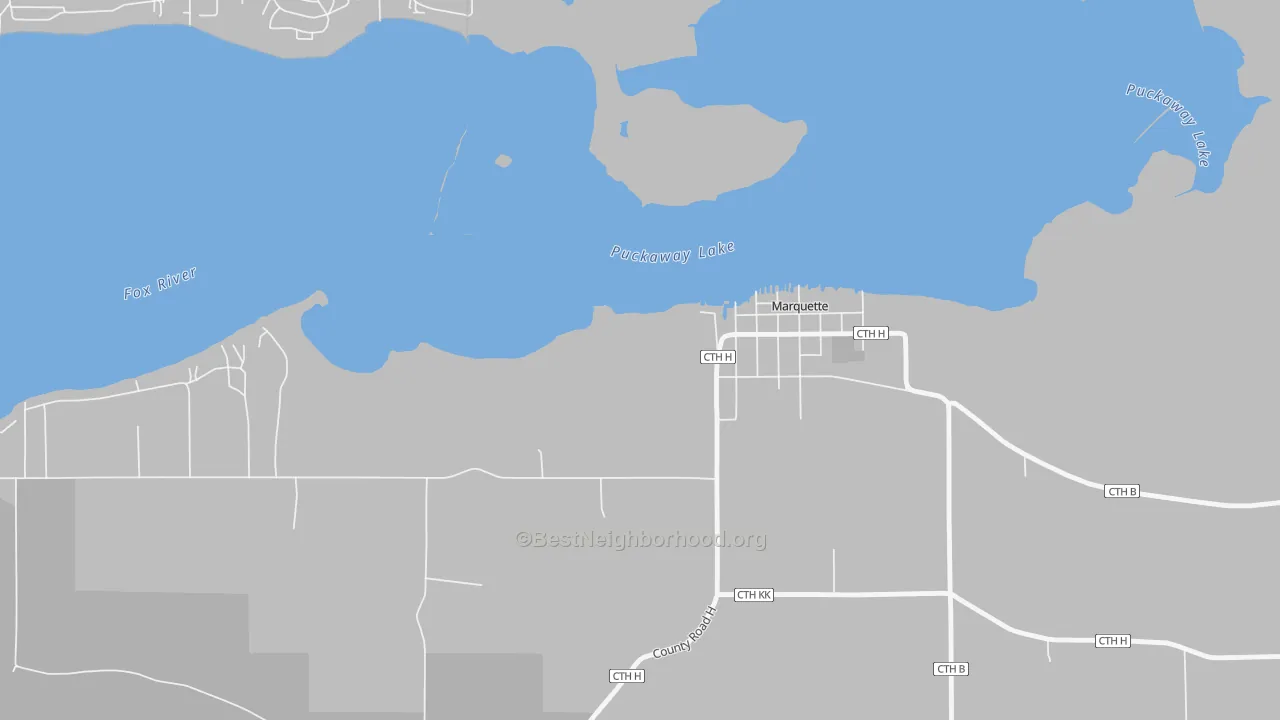 Transit Grade map of 53947, WI