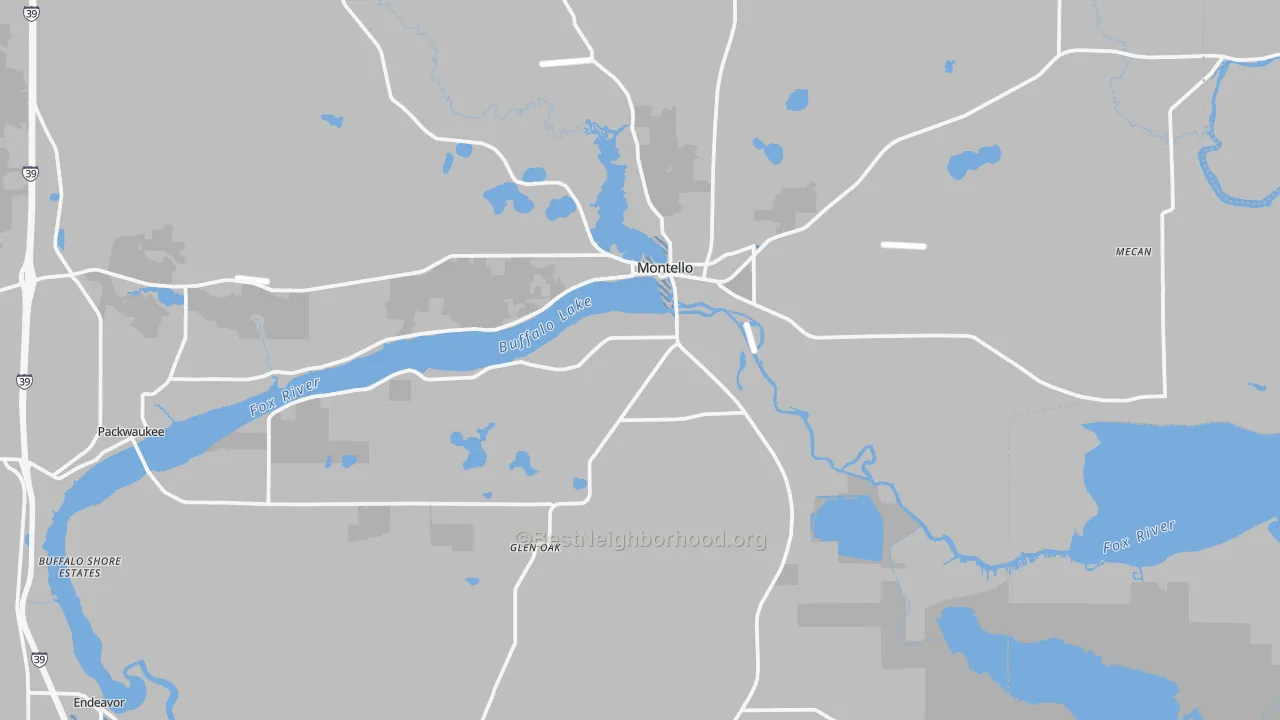 Transit Grade map of 53949, WI