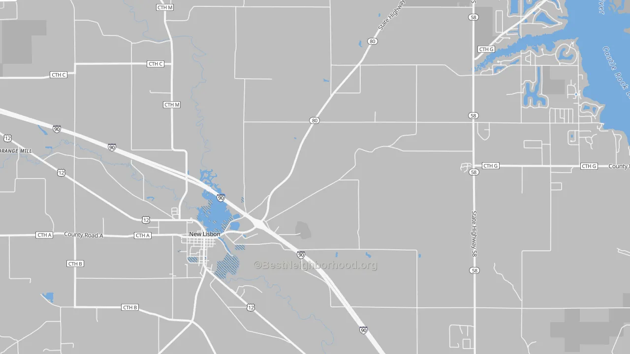 Transit Grade map of 53950, WI