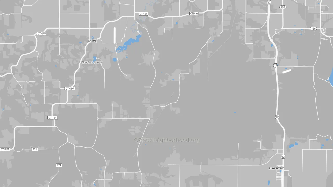 Transit Grade map of 53951, WI