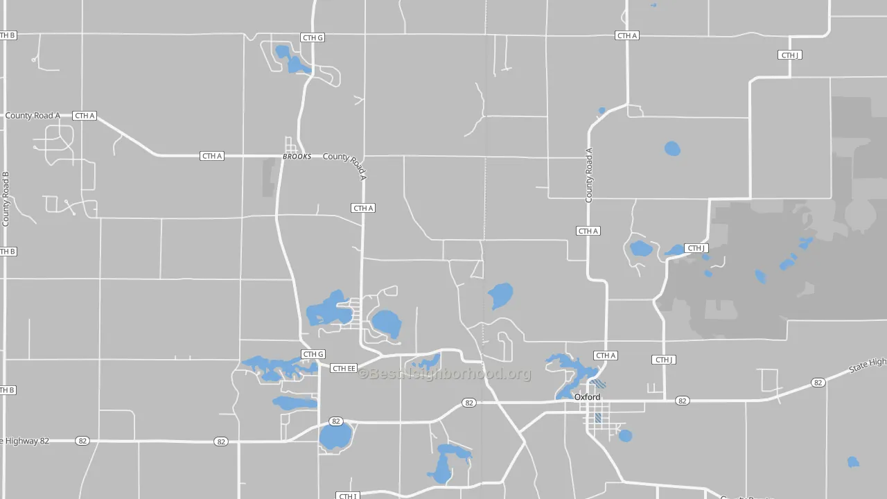 Transit Grade map of 53952, WI