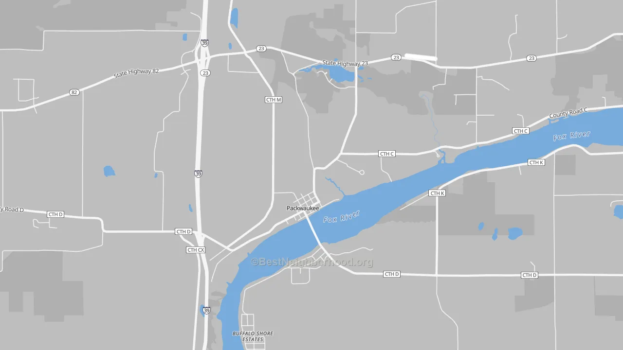 Transit Grade map of 53953, WI