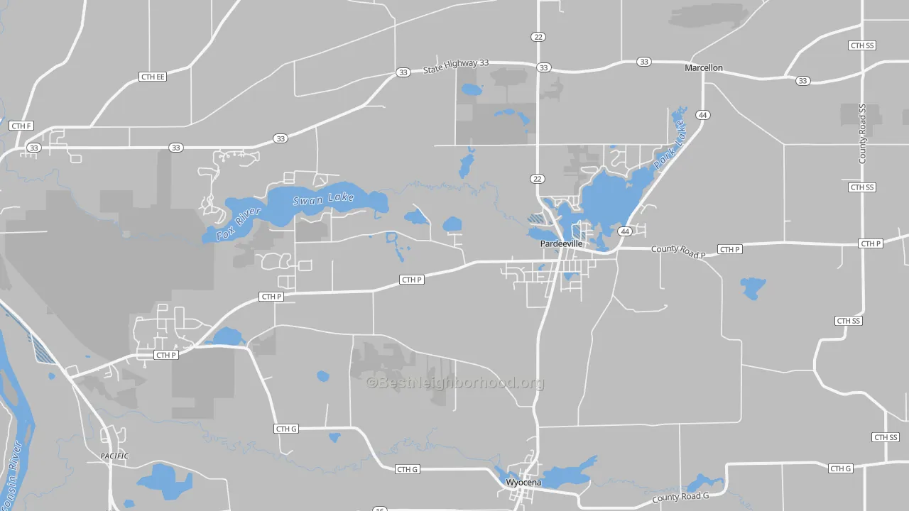 Transit Grade map of 53954, WI